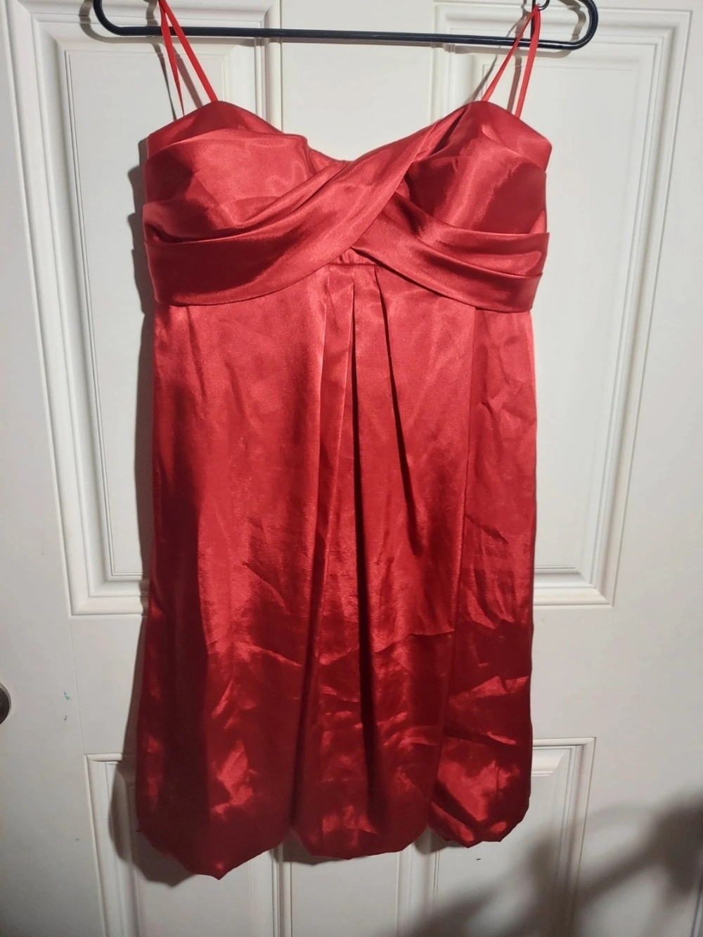 Jump Apparel True Y2k Red Satin Strapless Prom Dress Size 6 Perfect Condtion